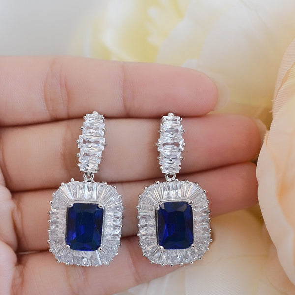 Aretes de Novia con Cristal Azul