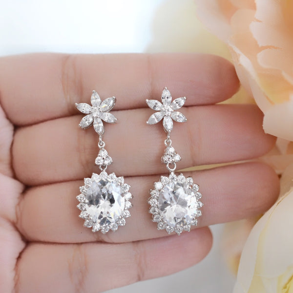 Aretes de Novia Cristal