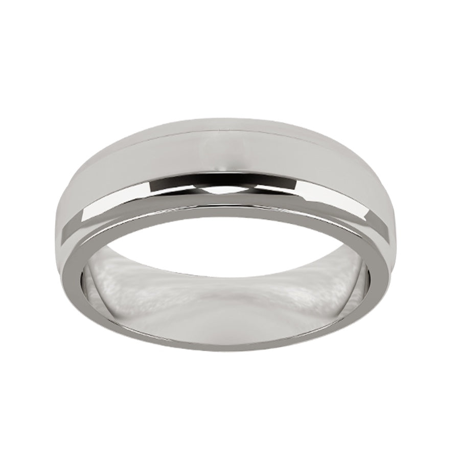 Argolla Matrimonial Oro Blanco 14k Mod. GJIP1-030