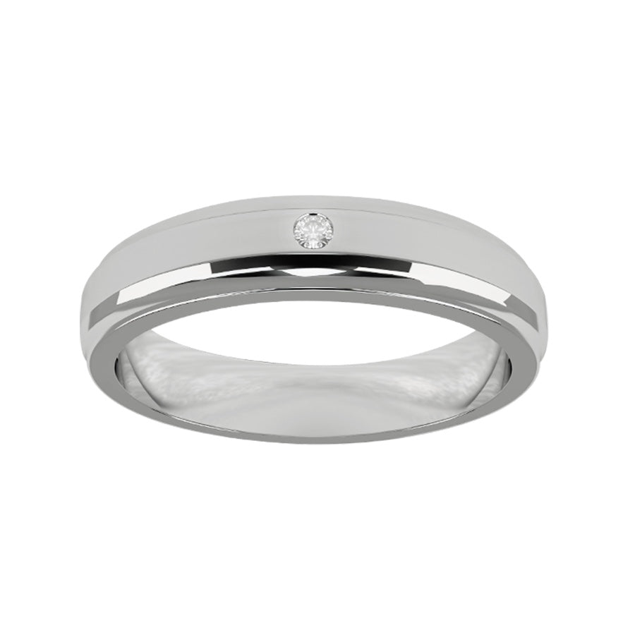 Argolla Matrimonia Oro Blanco 14k Mod. GJIP1-039