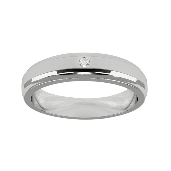 Argolla Matrimonia Oro Blanco 14k Mod. GJIP1-039