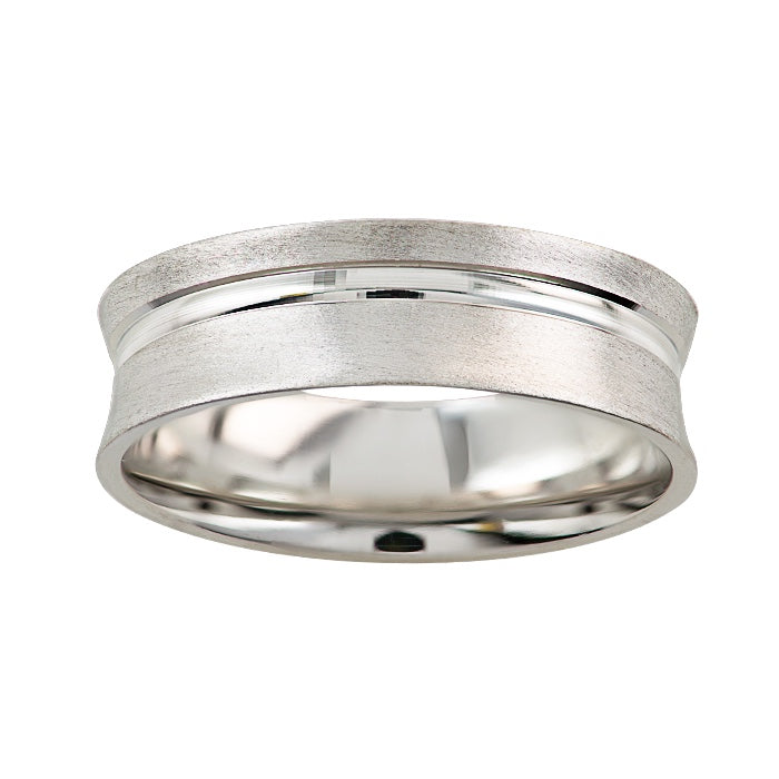 Argolla Matrimonial Oro Blanco 14k Mod. GJIP1-065