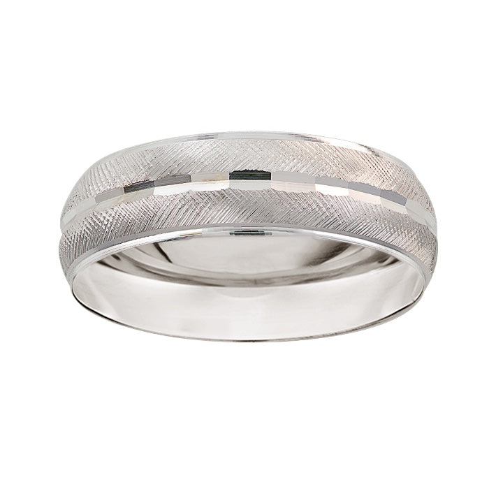 Argolla Matrimonial Oro Blanco 14k Mod. GJIP1-057