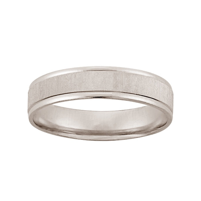 Argolla Matrimonial Oro Blanco 14k Mod. GJIP1-020