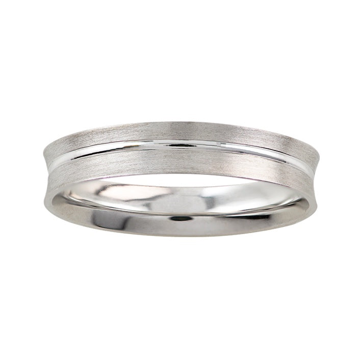 Argolla Matrimonial Oro Blanco 14k Mod. GJIP1-022