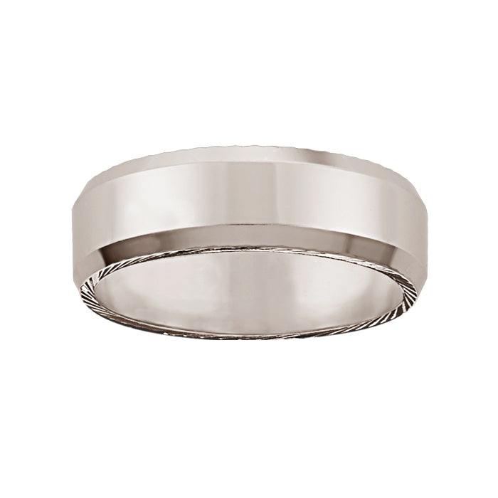 Argolla Matrimonial Oro Blanco 14k Mod. GJIP1-024