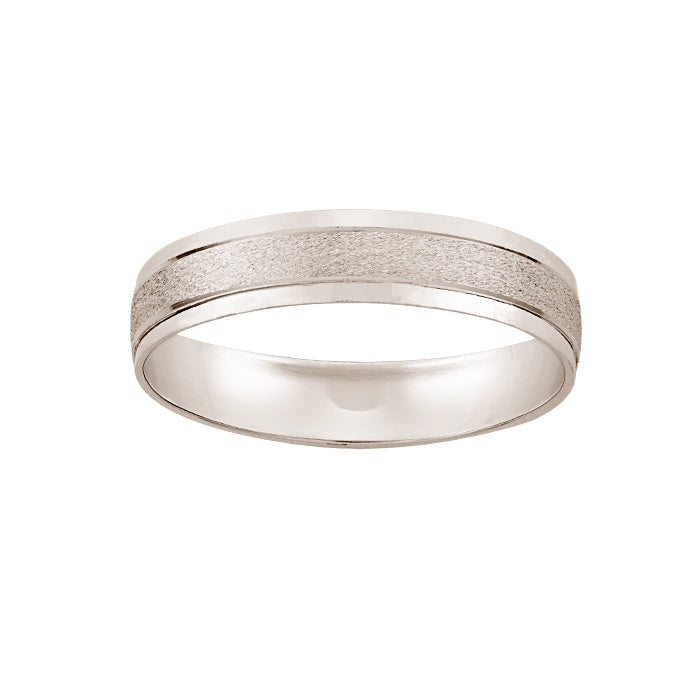 Argolla Matrimonial Oro Blanco 14k Mod. GJIP1-021