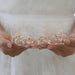 Tocado Guía Flexible Rose Gold con Perlas y Cristal TRG01