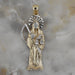Dije Santísima Muerte 5A7 Oro Combinado 14K